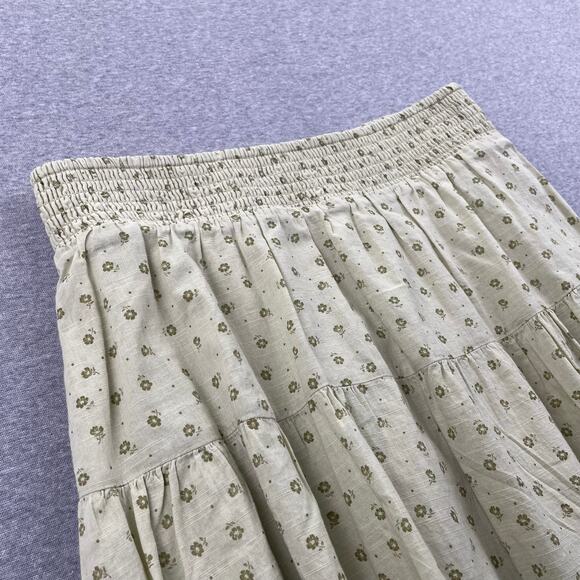 NWOT BP Nordstrom Green Disty Floral Tiered Cotton Skirt Fairy Soft Grunge Boho - Picture 10 of 10